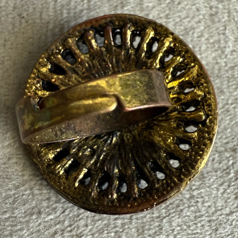 Black and Gold Statement Ring